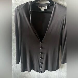 Elegant Judy Hornby  Coord-set Shoulder pad blouse and leggings. Vintage